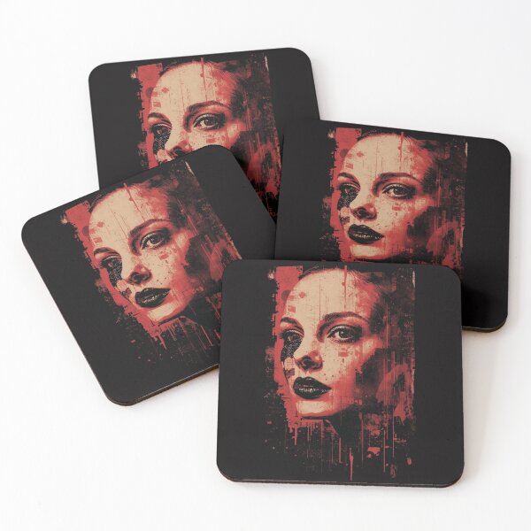 Item preview, Edgy Trash Polka Woman Portrait Grunge Street Art designed and sold by ERODED SELF.
