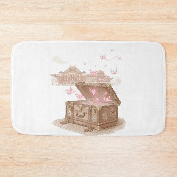 Item preview, Japanese travel trunk words origami cranes language wanderlust vintage art gift designed and sold by language-des.