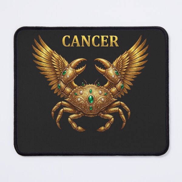 Aperçu de l'œuvre Motif de crabe ailé doré du signe du Cancer créée et vendue par Utopian-Magic.