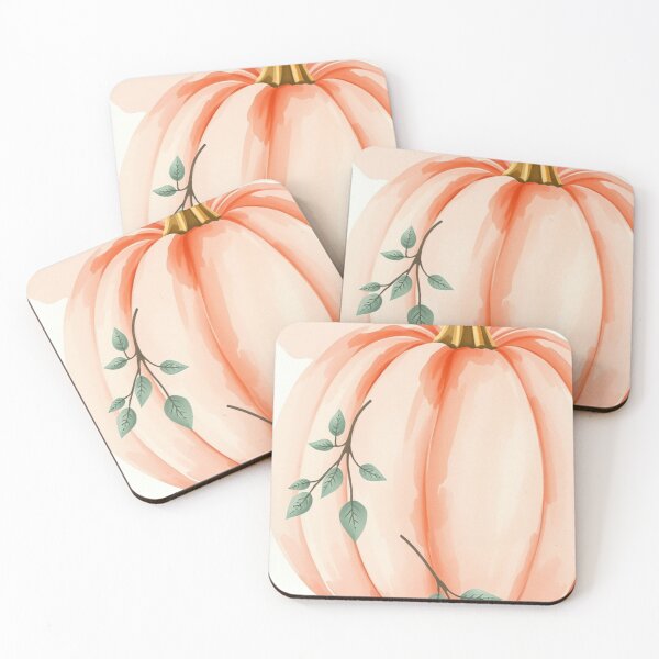 Item preview, Watercolor Peach Pumpkin Autumn Wall Art designed and sold by Vida e Arte.