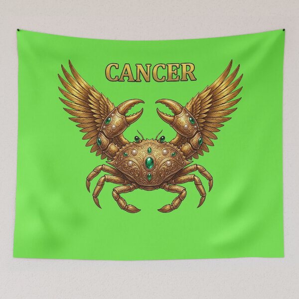 Item preview, Golden Cancer Zodiac Winged Crab Design designed and sold by Utopian-Magic.