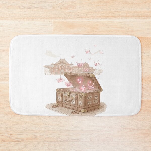 Item preview, Korean travel trunk words paper stars language wanderlust vintage art gift designed and sold by language-des.