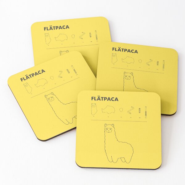 Item preview, Flatpaca flat pack Alpaca - Yellow designed and sold by animinimal.