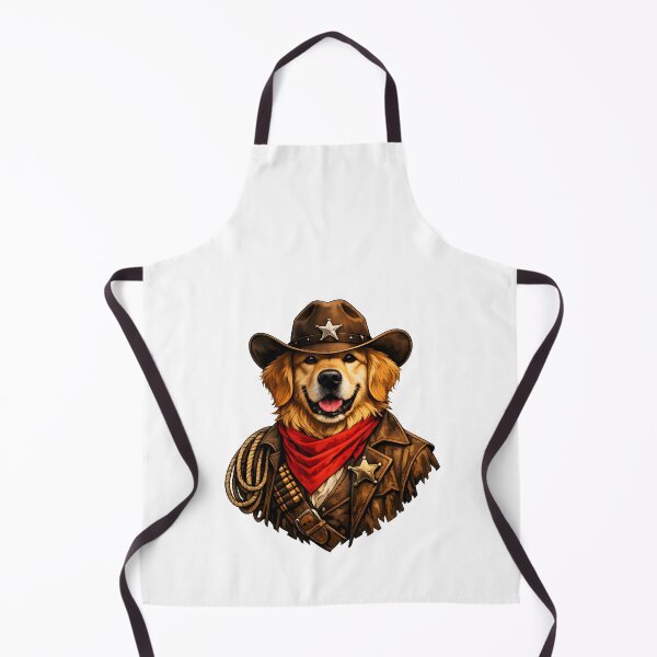 Item preview, Golden Retriever Cowboy – Premium Wild West Dog Illustration designed and sold by builtforyou.