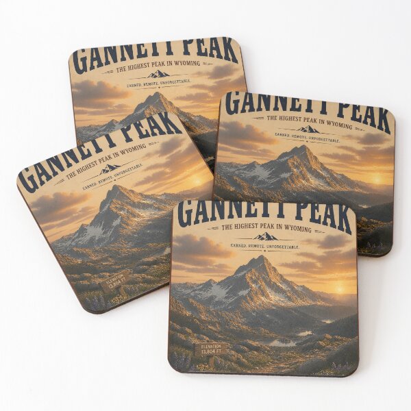 Item preview, Gannett Peak - Wyoming Highpoint - Stickers, Posters, Clothing designed and sold by projectbadass.