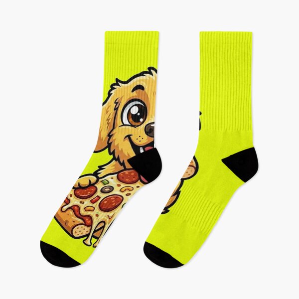 Item preview, Cute Golden Retriever Eating Pizza Cartoon Dog Merch designed and sold by Wild Horizon Studio.