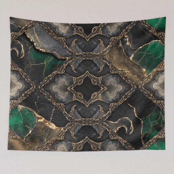 Item preview, Emerald Green Art Deco Seamless Pattern designed and sold by IntelliMindDesigns.