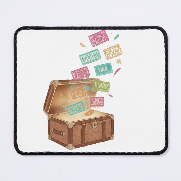 Item preview, Spanish travel trunk words papel picado language wanderlust vintage art gift designed and sold by language-des.