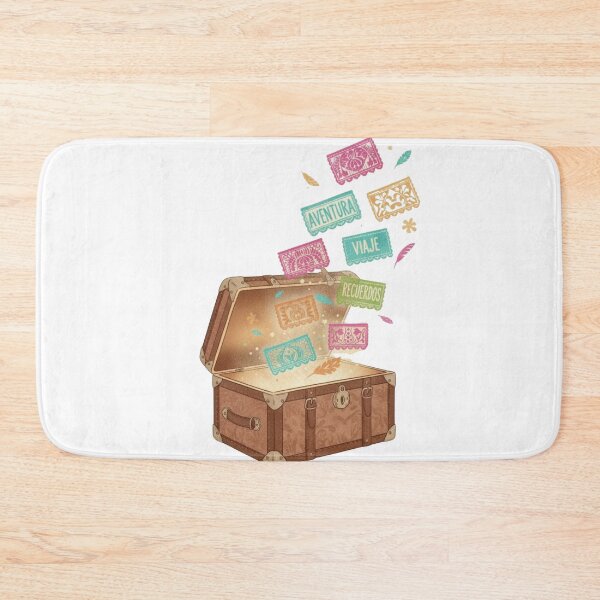 Item preview, Spanish travel trunk words papel picado language wanderlust vintage art gift designed and sold by language-des.