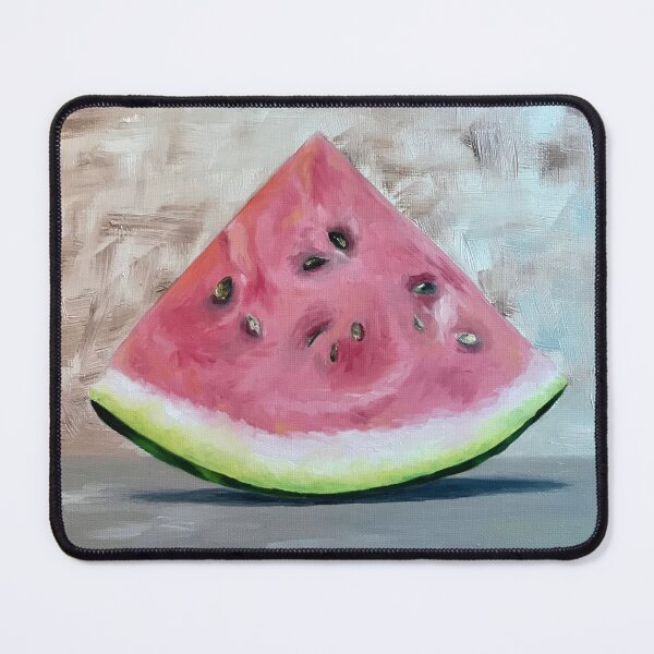 Item preview, WATERMELON SLICE | Minimal Summer Aesthetic | Beige Background Art designed and sold by BlueberrySwan.