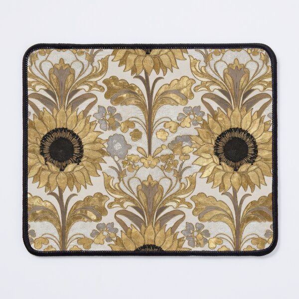 Item preview, Elegant Gold Floral Medallion Damask Pattern designed and sold by IntelliMindDesigns.