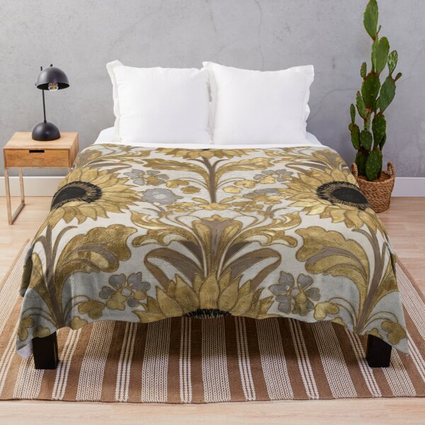 Item preview, Elegant Gold Floral Medallion Damask Pattern designed and sold by IntelliMindDesigns.
