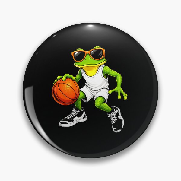 Item preview, Cool Basketball Frog Wearing Sunglasses Funny Sports Design designed and sold by MiALopezArt.