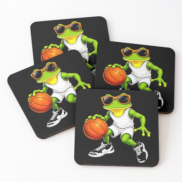 Item preview, Cool Basketball Frog Wearing Sunglasses Funny Sports Design designed and sold by MiALopezArt.