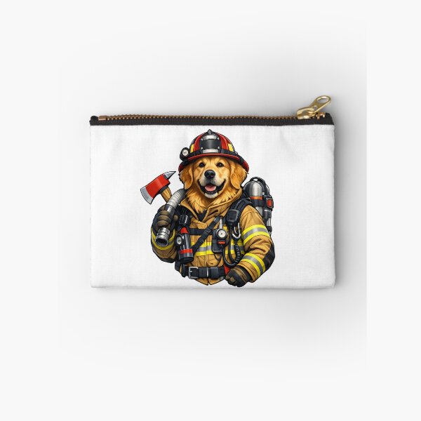 Item preview, Heroic Golden Retriever Firefighter Premium Illustration designed and sold by builtforyou.