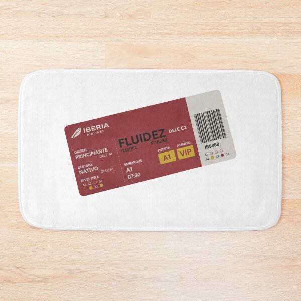 Item preview, Spanish boarding pass fluency DELE language learner travel art gift designed and sold by language-des.