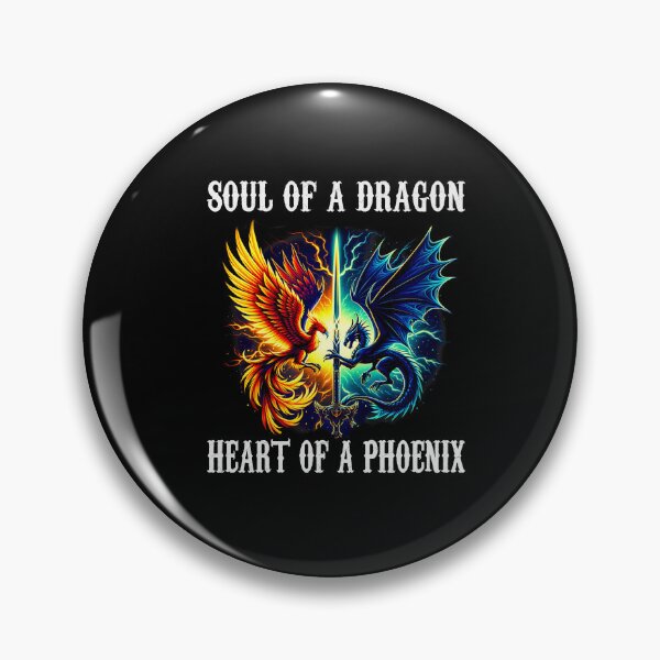 Item preview, Soul of a Dragon Heart of a Phoenix Fantasy Creature Art with Sword designed and sold by Ostericaimusa.