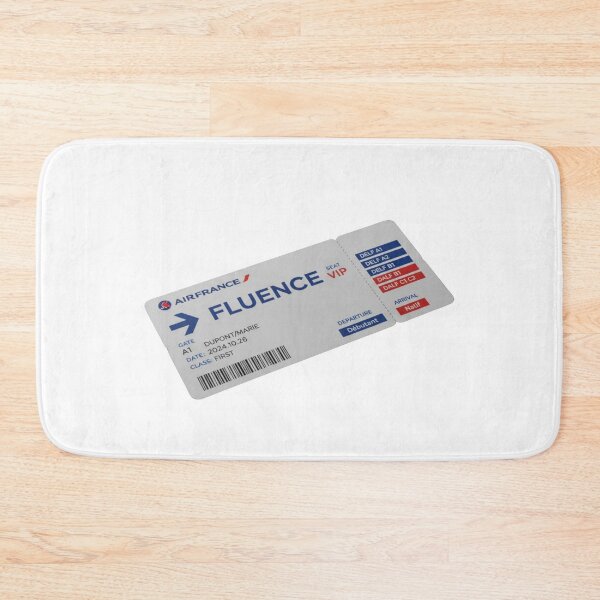 Item preview, French boarding pass fluency DELF DALF language learner travel art gift designed and sold by language-des.