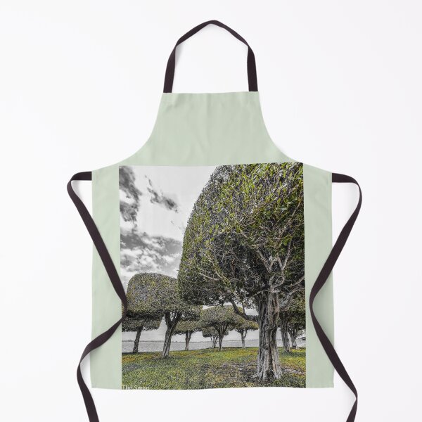 Item preview, Abu Dhabi Corniche Park | Monochrome Green Coastal Photography | Calm Nature Urban Oasis designed and sold by BlueberrySwan.