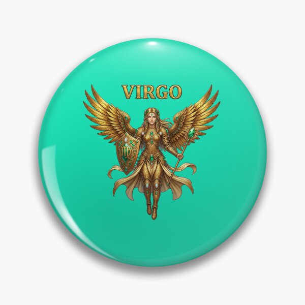 Item preview, Golden Virgo Zodiac Winged Angel Design designed and sold by Utopian-Magic.