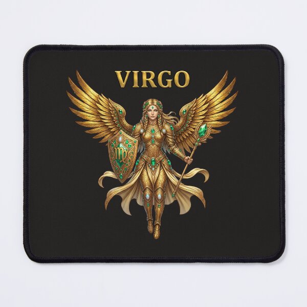 Item preview, Golden Virgo Zodiac Winged Angel Design designed and sold by Utopian-Magic.