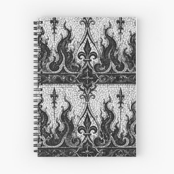 Item preview, Silver Monochrome Antique Mosaic Tile & Gothic Flame Whimsigoth designed and sold by cabuks.