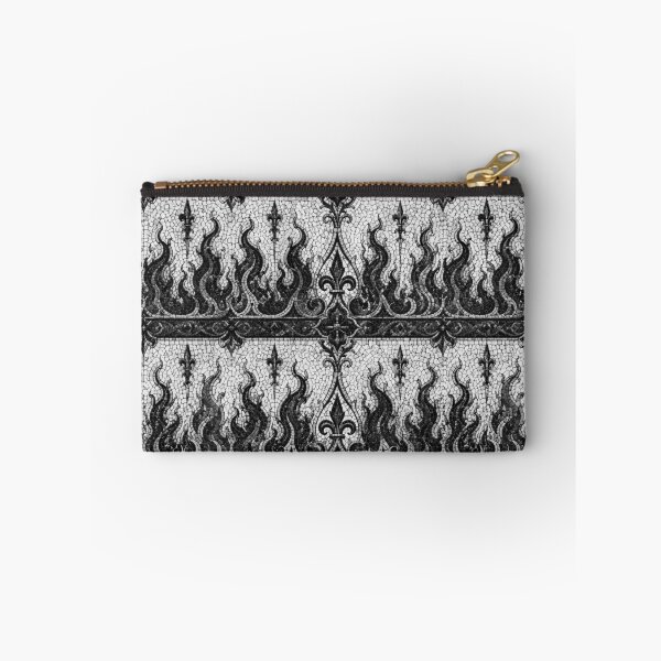 Item preview, Silver Monochrome Antique Mosaic Tile & Gothic Flame Whimsigoth designed and sold by cabuks.