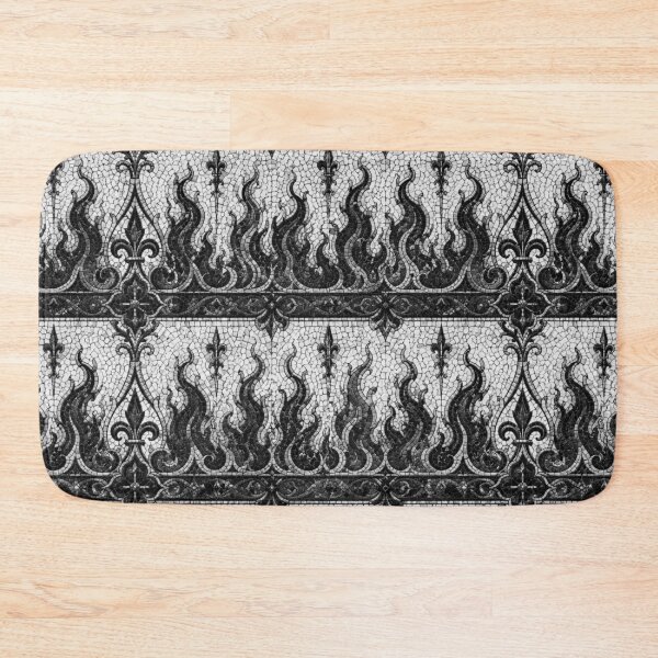 Item preview, Silver Monochrome Antique Mosaic Tile & Gothic Flame Whimsigoth designed and sold by cabuks.
