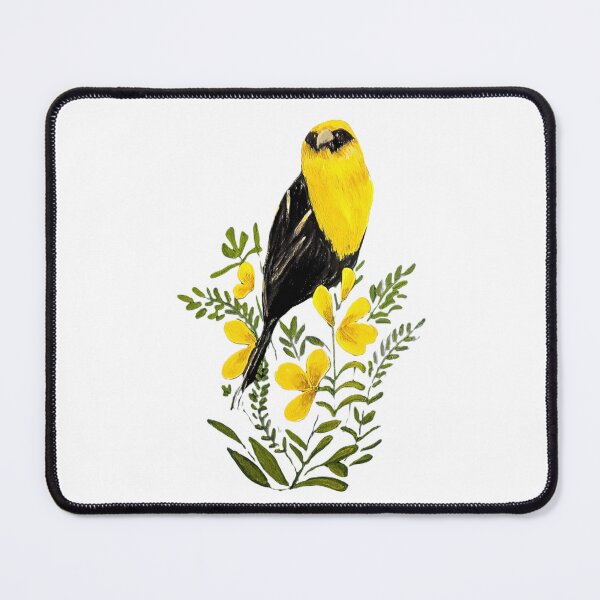 Item preview, Yellow Headed Blackbird and Wildflowers Painting designed and sold by ArtistsAtticWI.