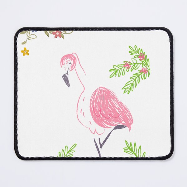 Item preview, Cute Pink Flamingo Floral Design designed and sold by Emianartstudio.