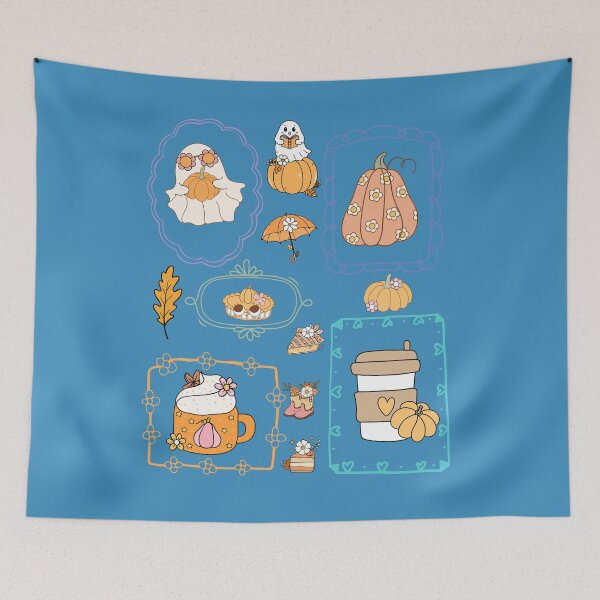 Item preview, Pumpkin Spice Autumn Cottagecore doodle set designed and sold by BritishDelights.