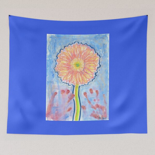 Item preview, FUNKY FLOWER BLUE | Watercolor Floral Art | Quirky Aesthetic Design | Soft Pastel Bloom designed and sold by BlueberrySwan.