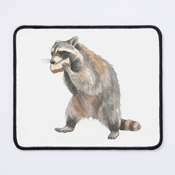 Item preview, Watercolor Raccoon With Bread designed and sold by LuloCreative.