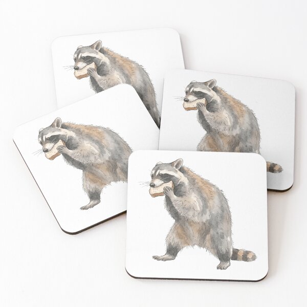 Item preview, Watercolor Raccoon With Bread designed and sold by LuloCreative.