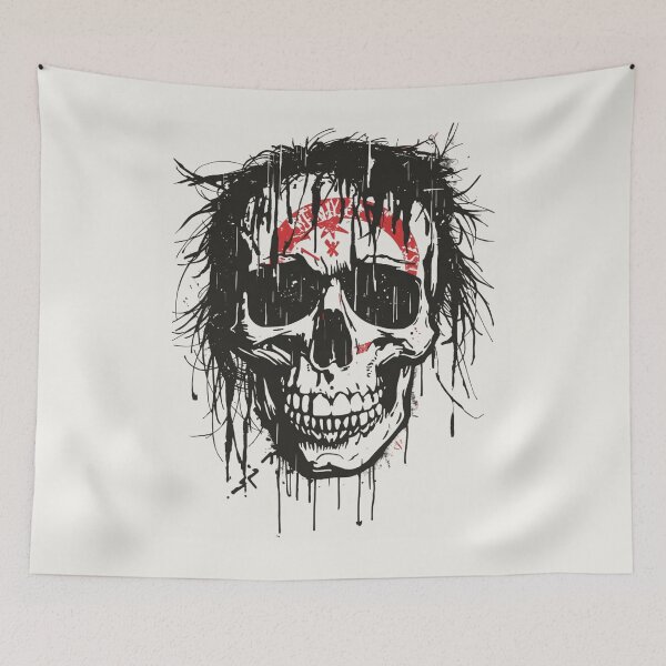 Item preview, Distressed Drip Skull Dark Occult Streetwear designed and sold by ERODED SELF.