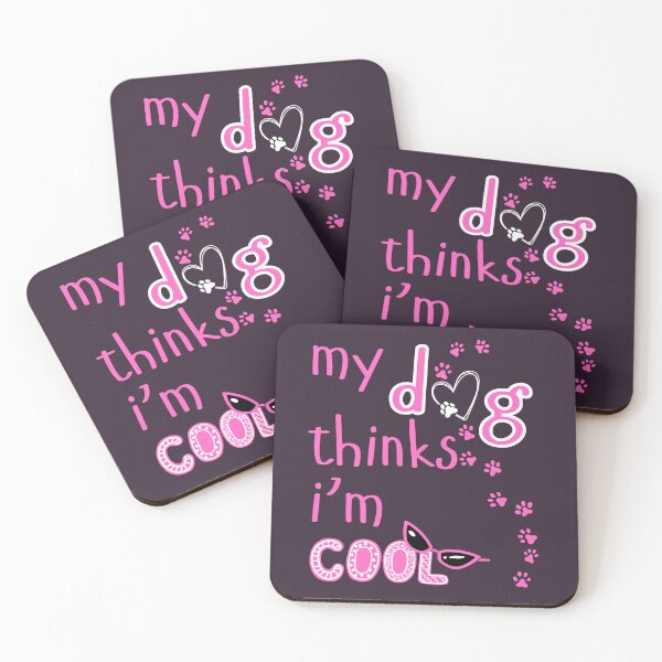 Item preview, My Dog Thinks I'm Cool - Funny Dog Mom Heart Paw Print Sunglasses Design designed and sold by JupiterLemons.