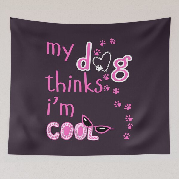 Item preview, My Dog Thinks I'm Cool - Funny Dog Mom Heart Paw Print Sunglasses Design designed and sold by JupiterLemons.