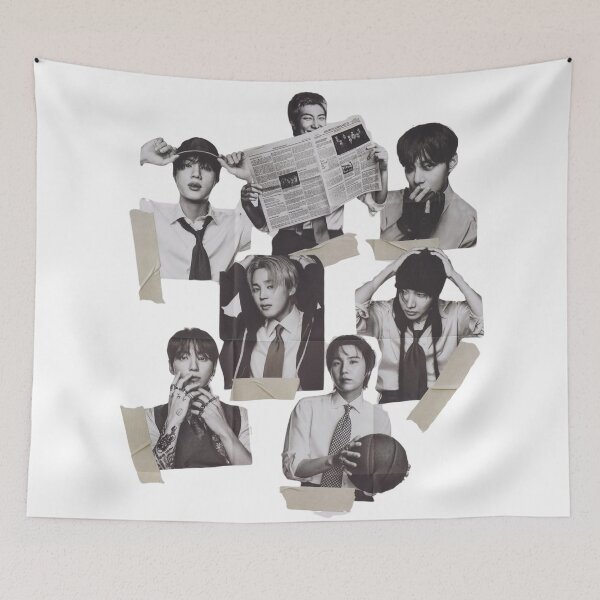 Item preview, BTS OT7 Scrapbook Collage Aesthetic Masking Tape designed and sold by Mooncreates7.