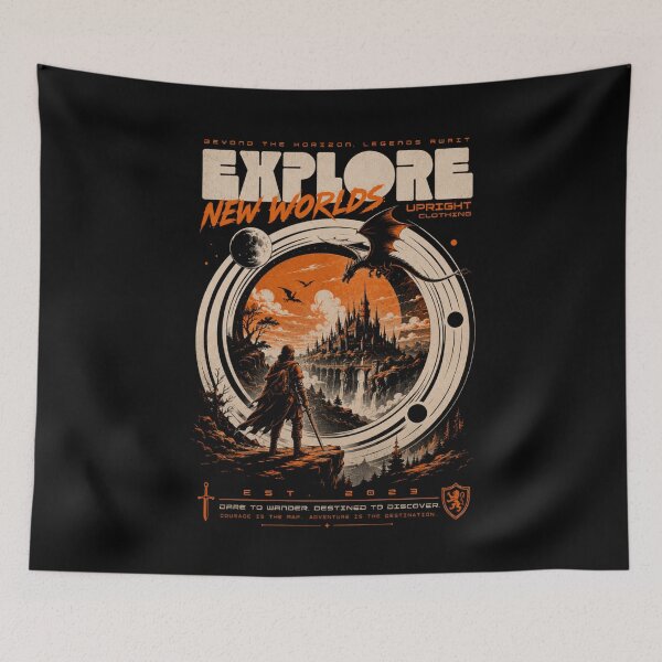 Item preview, Explore New Worlds Fantasy Dragon Castle Adventure Design designed and sold by PunkVerseStudio.