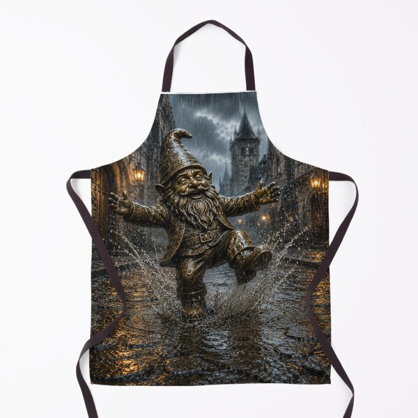 Item preview, Thinking of Wroclaw - Joyful Gnome in a Rainstorm designed and sold by Purrfecta.