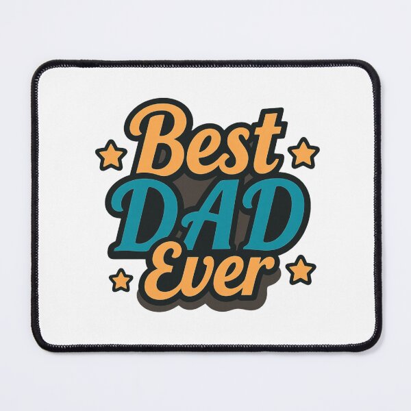 Item preview, Best Dad Ever with Yellow & Blue Stars II designed and sold by JeweledDesigns.