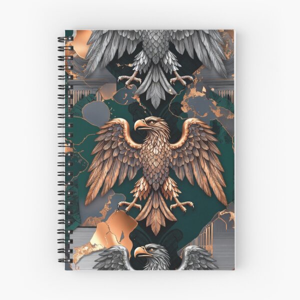 Item preview, Dark Heraldic Double Eagle Crest Pattern designed and sold by IntelliMindDesigns.