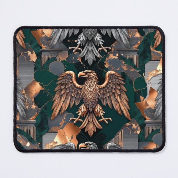 Item preview, Dark Heraldic Double Eagle Crest Pattern designed and sold by IntelliMindDesigns.
