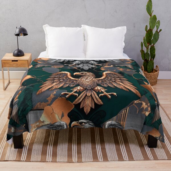 Item preview, Dark Heraldic Double Eagle Crest Pattern designed and sold by IntelliMindDesigns.
