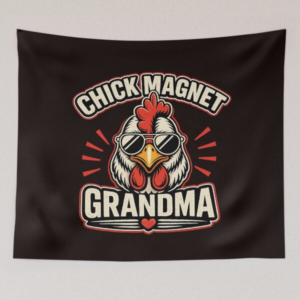 Item preview, FUNNY CHICK MAGNET GRANDMA designed and sold by GrumpyGrans3.