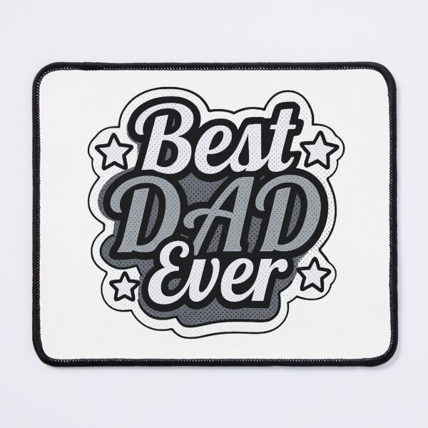 Item preview, Best Dad Ever with Black/White/Gray Stars designed and sold by jeweleddesigns.