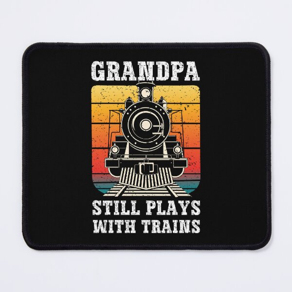 Item preview, Grandpa Still Plays With Trains Vintage Retro Sunset Model Train Gift designed and sold by Dmetalx Art Apparel.