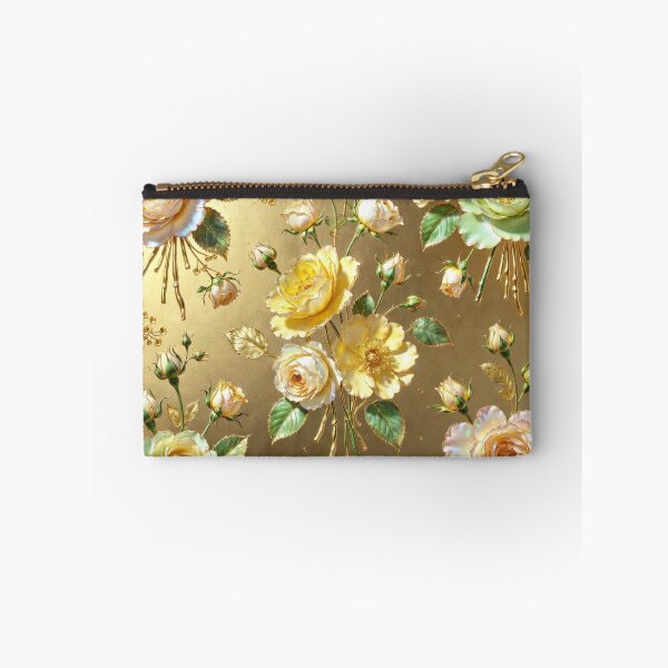 Item preview, Golden Yellow Rose Vintage Floral Pattern designed and sold by IntelliMindDesigns.