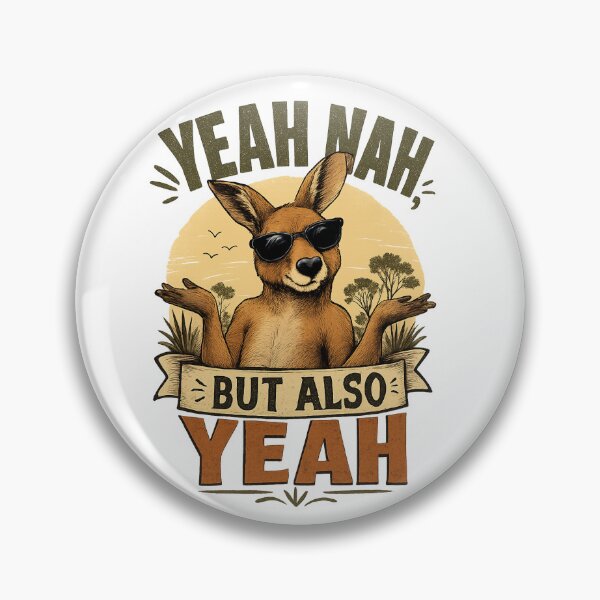Item preview, Yeah nah but also yeah designed and sold by StickyBeakOz.