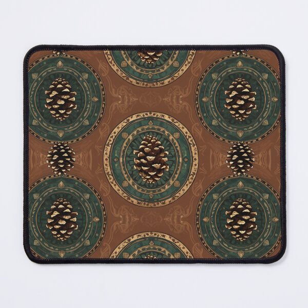 Item preview, Warm Brown Pine Cone Mandala Pattern designed and sold by IntelliMindDesigns.